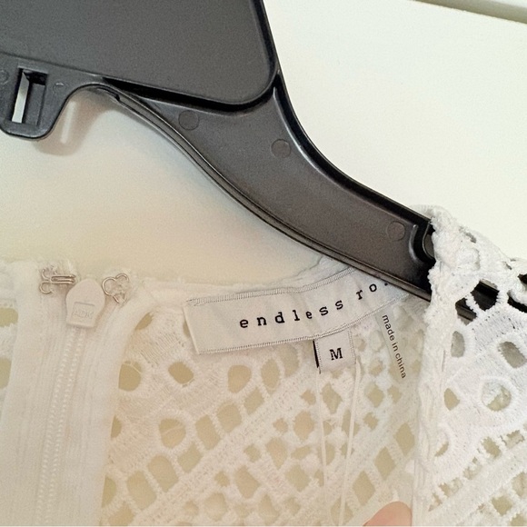 NWT Endless Rose Women’s White Embroidered Lace Blouse - Picture 5 of 12